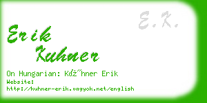 erik kuhner business card